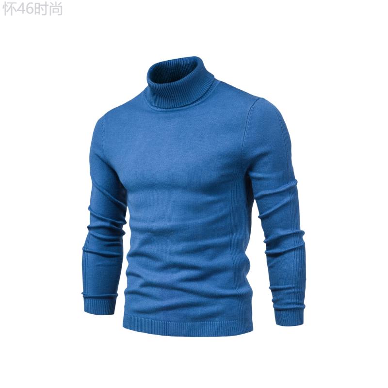 Men's Autumn Winter Solid Turtleneck Sweaters - Best Sellers All Match Fabric Knitwear