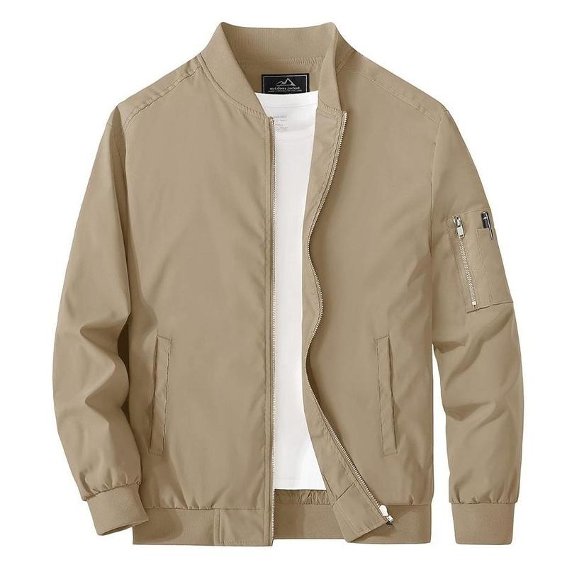 MAGCOMSEN Men's Jacket Lightweight Windbreaker Bomber Jacket Windproof Casual Jacket Zip Up Coats Outwear with 5 Pockets