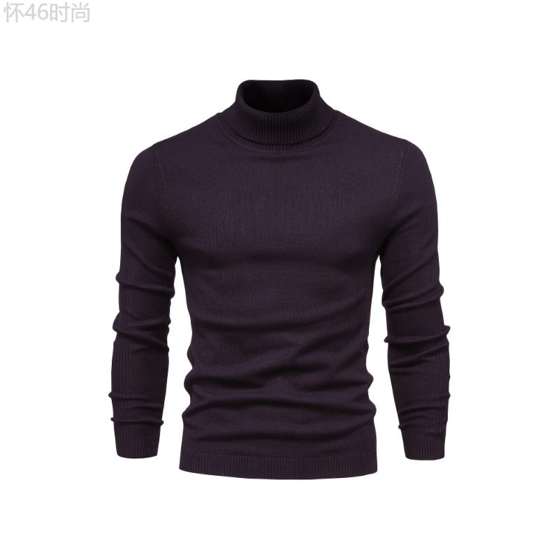 Men's Autumn Winter Solid Turtleneck Sweaters - Best Sellers All Match Fabric Knitwear