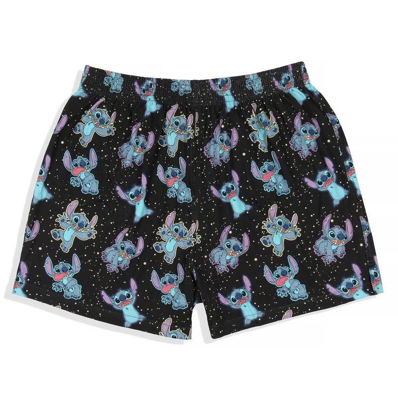 Disney Men's Lilo And Stitch Floating In Space Multi-Character Boxer Shorts Boxers Underwear