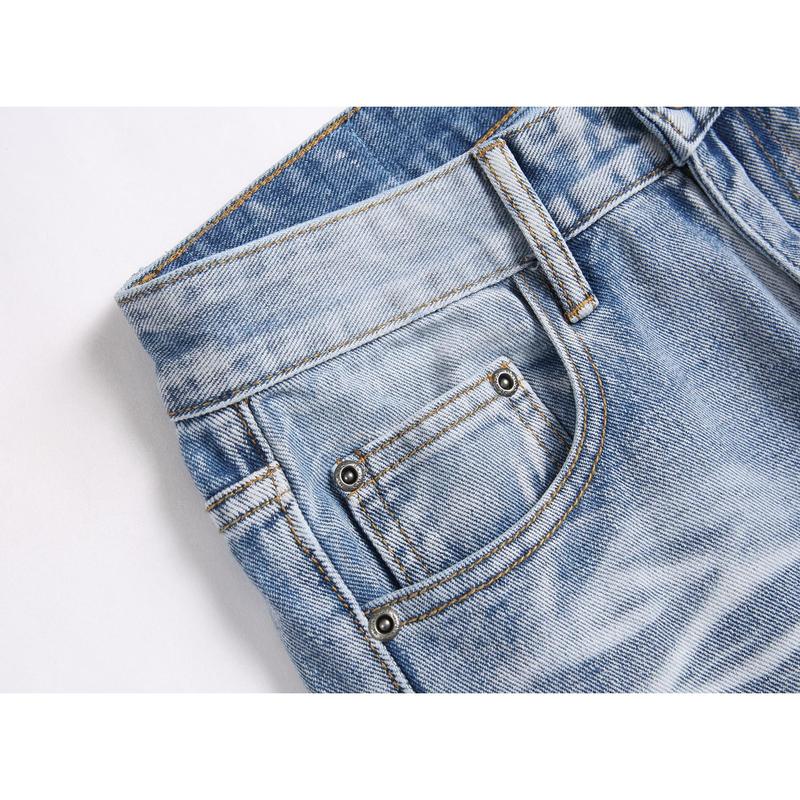 Men's Fashion Designer Jeans for men Distressed Slim Fit Street Style Denim Clothing Pants