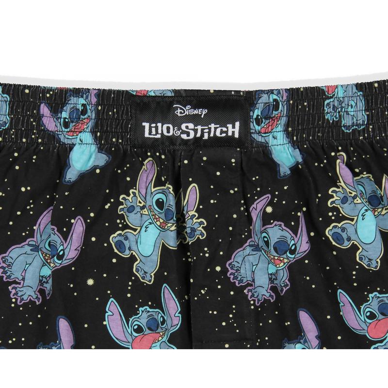 Disney Men's Lilo And Stitch Floating In Space Multi-Character Boxer Shorts Boxers Underwear