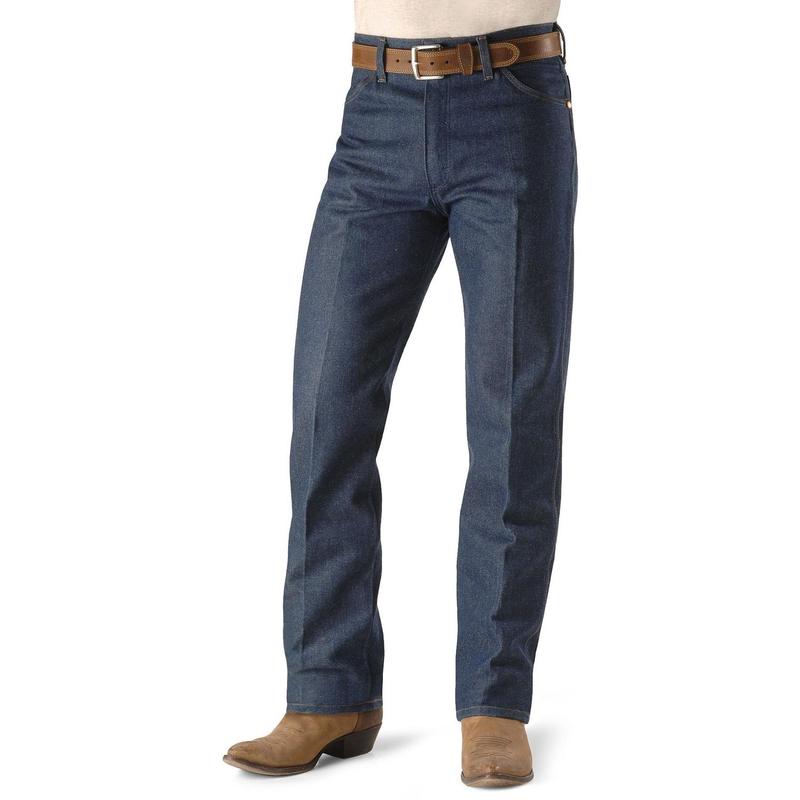 Wrangler Men's 13Mwz Dark Wash High Rise Rigid Cowboy Cut Straight Jeans - 0013Mwz_X7