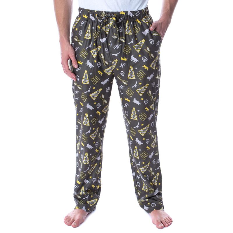 Harry Potter Adult Men's Quidditch House Pajama Pants - All 4 Houses Gryffindor, Ravenclaw, Slytherin, Hufflepuff