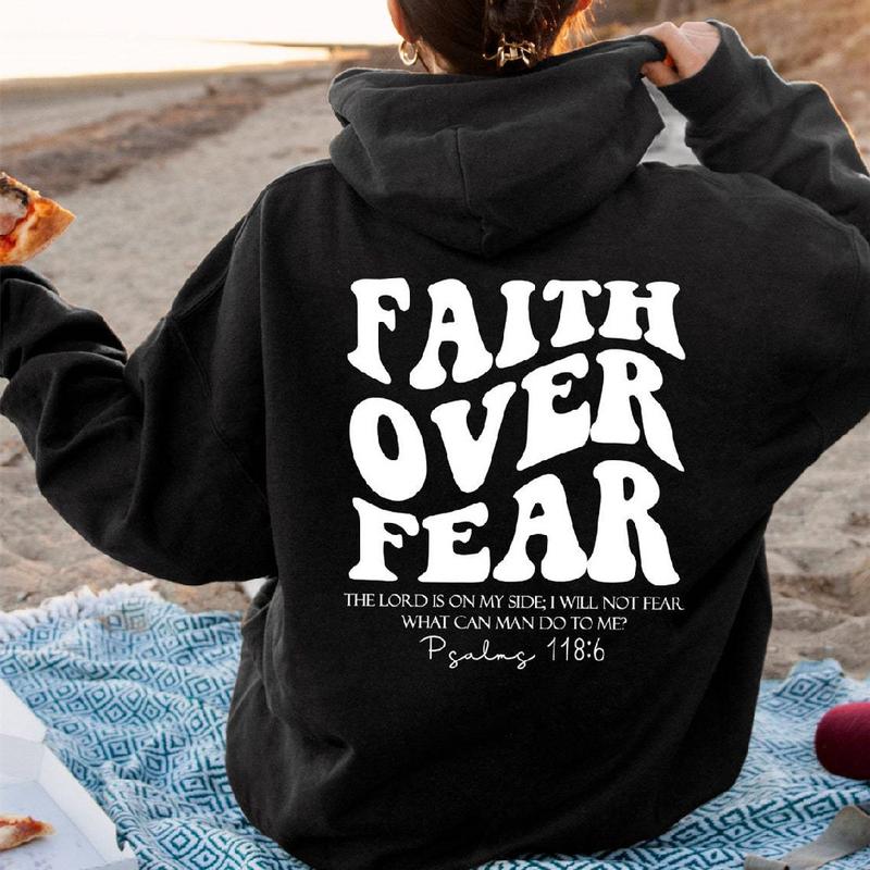 Faith over Fear Sweatshirt,Christian Shirt,Bible Verse Hoodi Does not apply