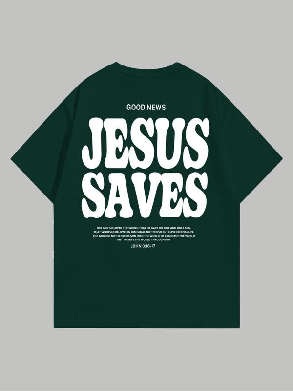 Aesthetic Jesus Saves Shirt, Streetwear Shirt for Men Jesus Apparel Christian, Mufti Clothes, Summer Outfits 2024, Back To School Outfits, Graphic Tees, Streetwear Clothing Bible Verse Shirt