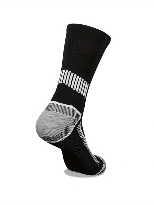 Men's Patchwork Print Crew Socks, Casual Comfy Breathable Socks for Daily Outdoor Wear, Mid-calf Socks for Men, Fall Socks for Men 2024