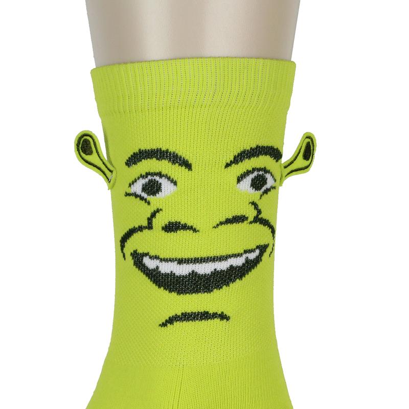 Bioworld Shrek Big Face 3D Ears Character Design Individual Toes Adult Mid-Calf Novelty Crew Socks 1 Pair