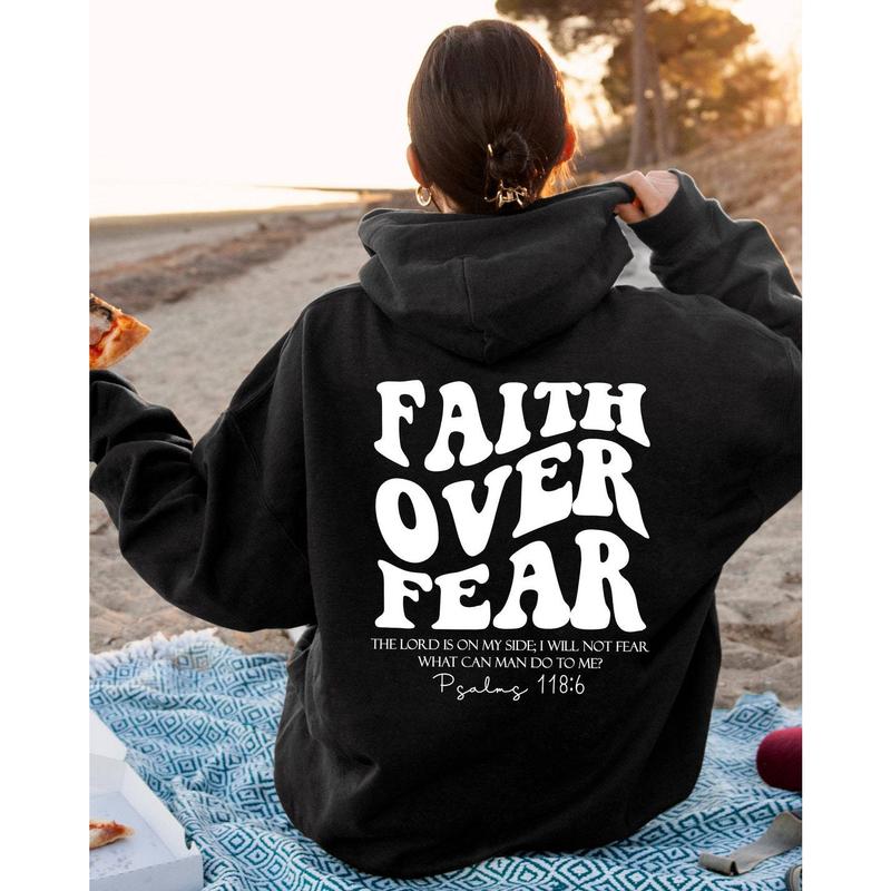 Faith over Fear Sweatshirt,Christian Shirt,Bible Verse Hoodi Does not apply