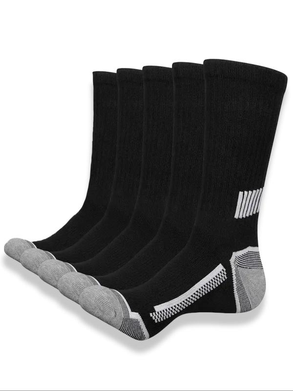 Men's Patchwork Print Crew Socks, Casual Comfy Breathable Socks for Daily Outdoor Wear, Mid-calf Socks for Men, Fall Socks for Men 2024