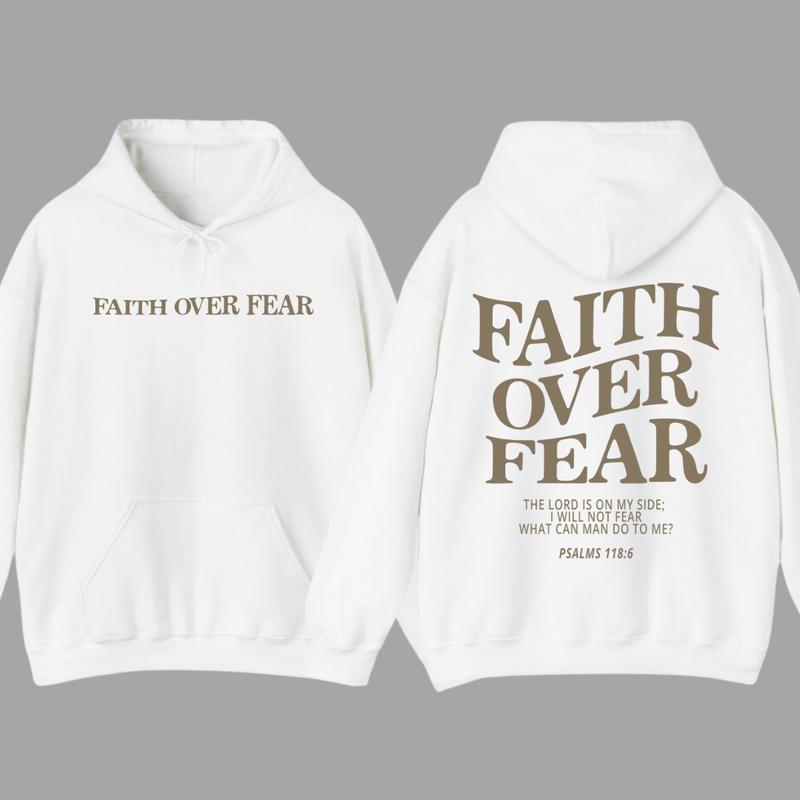 Faith over fear christian hoodie ,Christian Sweatshirt Jesus trendy Verse and T-shirt Hoodie