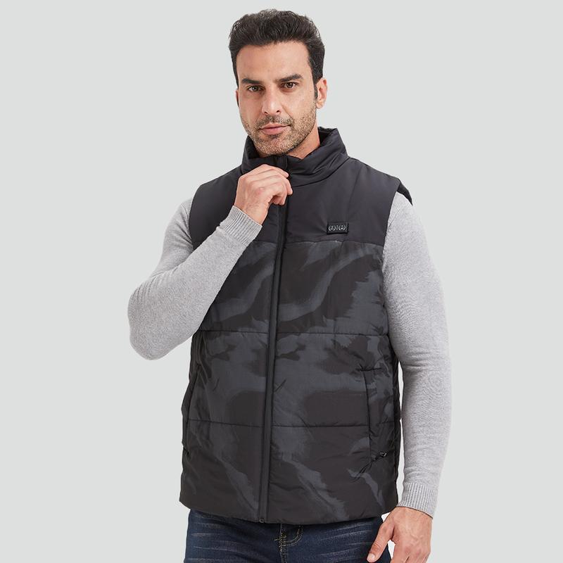 Heated Vest For Men Women With Camouflage Pattern , Mens Dual Control Switch Heated Jacket  -6 Heating Zones(Battery Not Included)