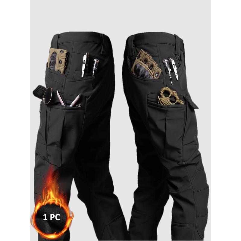 Men's Fleece-Lined Tactical Pants with Multiple Pockets - Perfect for Outdoor Activities & Training, Fall Winter Collection