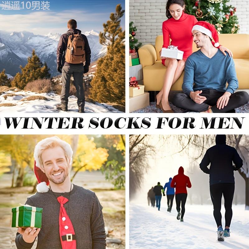 5 Pairs Thermal Socks, Warm and Thick Winter Socks for Men and Women, Hiking and Fishing Socks, Christmas Gift Fabric Menswear