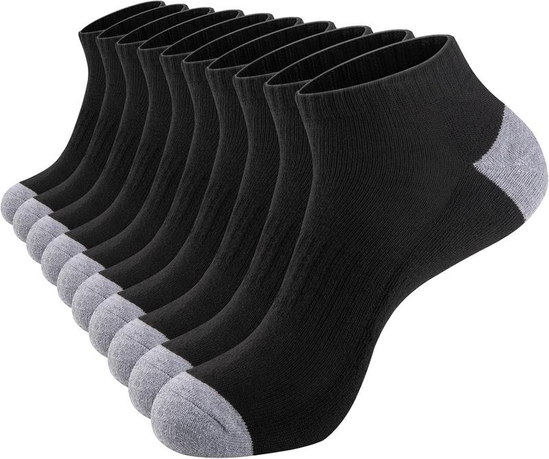 10 Pairs Mens Ankle Socks Low Cut Socks for Men Athletic Socks Breathable Cushioned