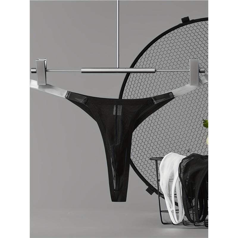 Sexy Mesh Thongs for Men - Breathable, Comfy, Stretchy, and Invisible Waistband Design - Suitable for S-M Size, Casual T-Backs for Everyday Wear