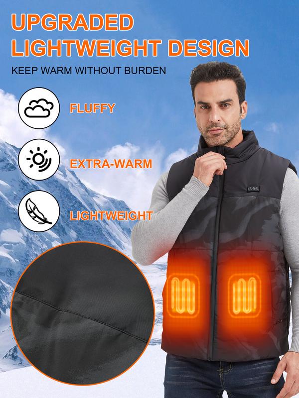 Heated Vest For Men Women With Camouflage Pattern , Mens Dual Control Switch Heated Jacket  -6 Heating Zones(Battery Not Included)