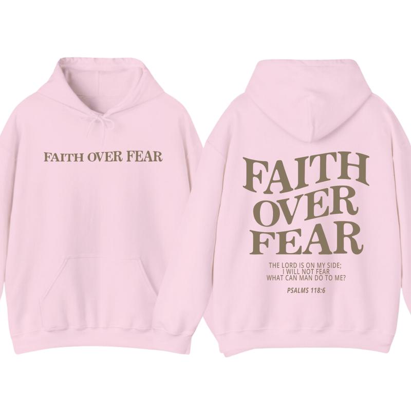 Faith over fear christian hoodie ,Christian Sweatshirt Jesus trendy Verse and T-shirt Hoodie