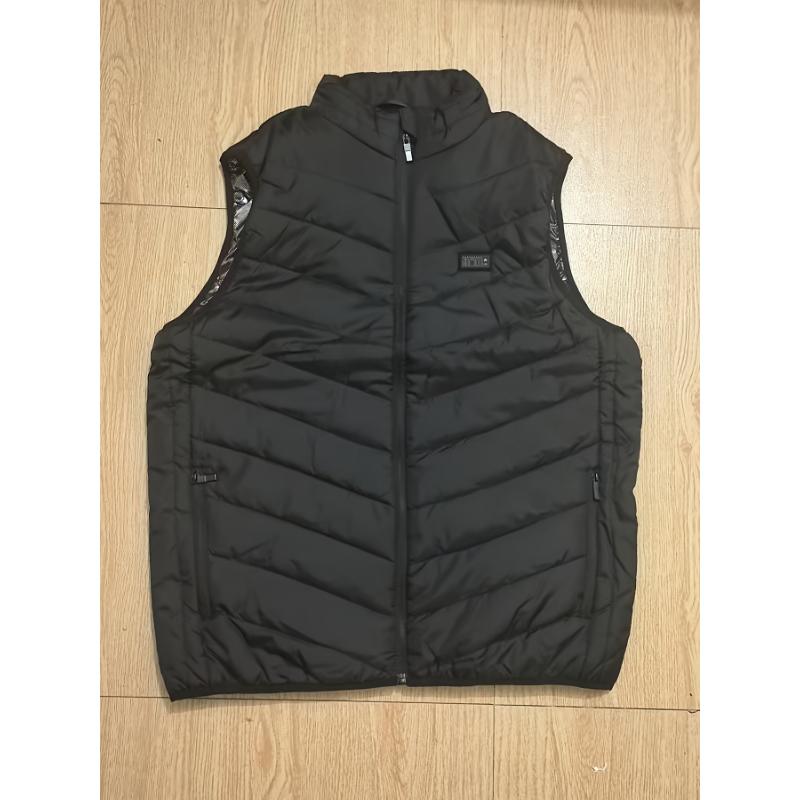 USB-Powered Heated Vest for Men - Sleeveless, Stand Collar, Casual Outdoor Wear with 25 Smart Zones, Perfect for Hiking & Winter Activities (Battery Pack Not Included)