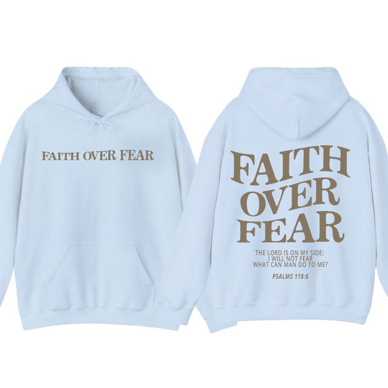 Faith over fear christian hoodie ,Christian Sweatshirt Jesus trendy Verse and T-shirt Hoodie