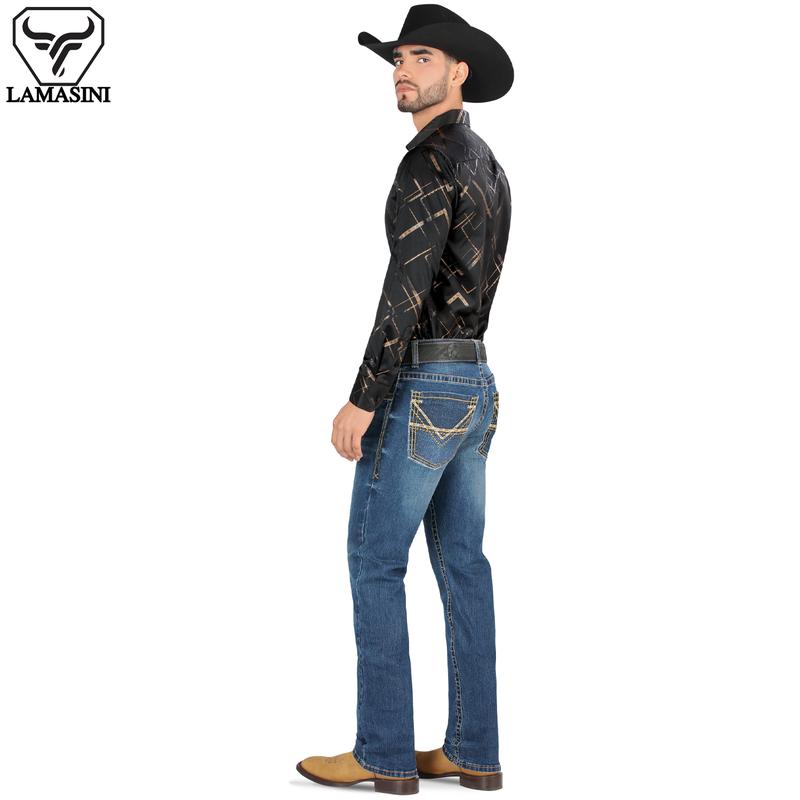 LAMASINI Cowboy Denim Jeans LM9031