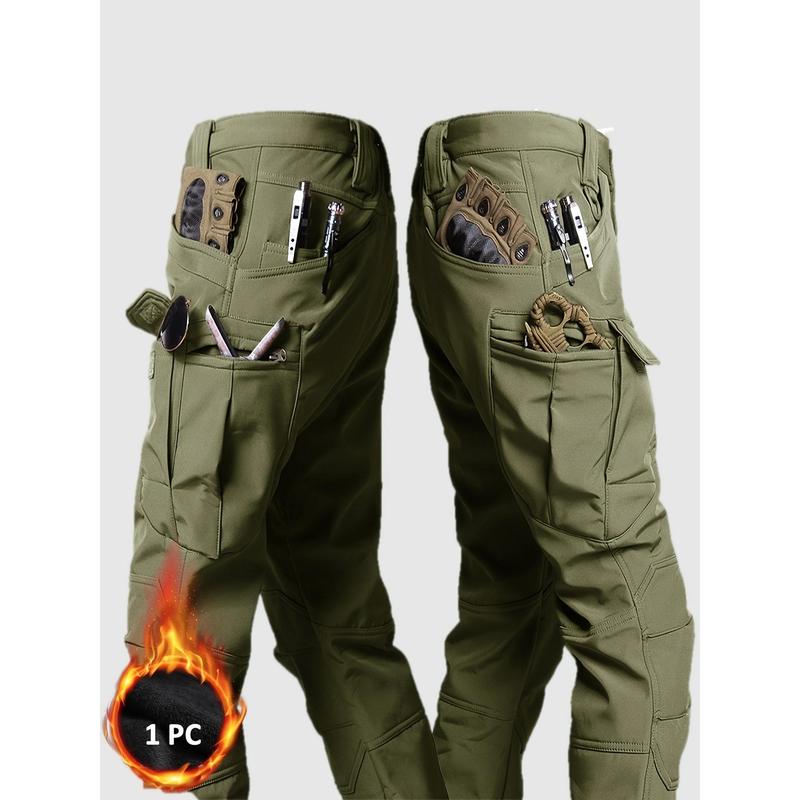 Men's Fleece-Lined Tactical Pants with Multiple Pockets - Perfect for Outdoor Activities & Training, Fall Winter Collection