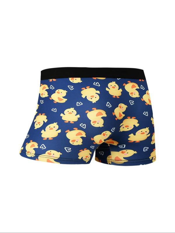 Men's Cartoon Animal Print Tape Waist Boxer Brief, Casual Comfy  Underwear for Daily Wear, Mens Underwear for All Seasons