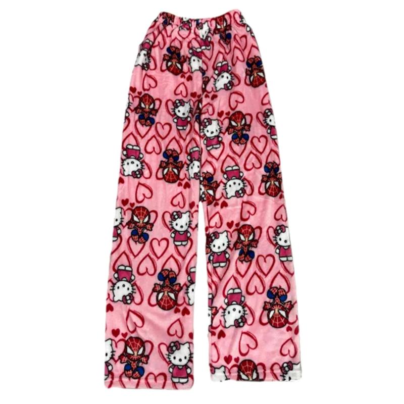 Spyderman x Kyttiiii helloooo Pyjama Pants Satin For Men - Bold Fusion of Fun and Comfort for the Ultimate Sleep