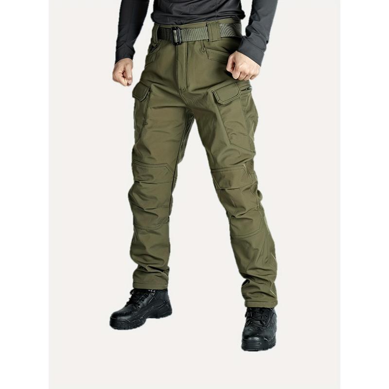 Men's Fleece-Lined Tactical Pants with Multiple Pockets - Perfect for Outdoor Activities & Training, Fall Winter Collection