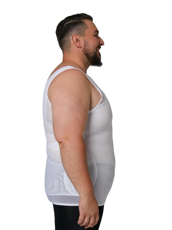 Men's Plain Contrast Mesh Sleeveless Shapewear Tank Top, Tummy Control Slimming Vest, Shaper for Men, Mens Clothing, Body Shapewear, Menswear Slimming Underwear for Daily Wear