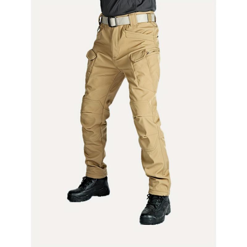 Men's Fleece-Lined Tactical Pants with Multiple Pockets - Perfect for Outdoor Activities & Training, Fall Winter Collection