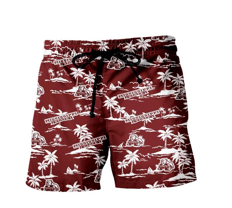 Mississippi State Bulldogs Hawaiian Clothing Tropical Pattern Coconut Tree