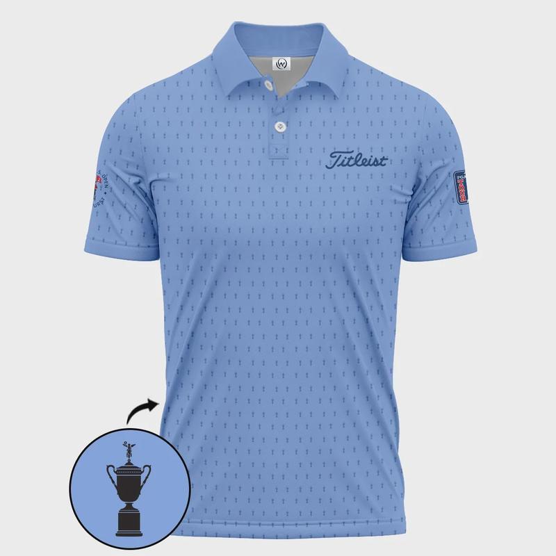 Golf Pattern Cup Blue 124th U.S. Open Pinehurst Pinehurst Titleist Polo Shirt Style Classic