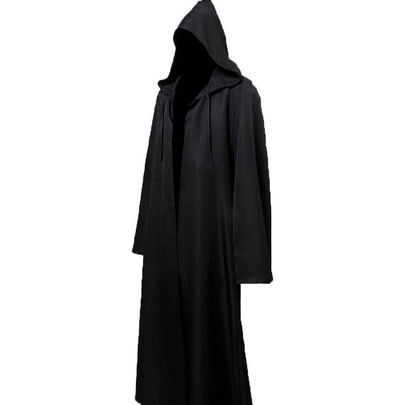 Mens Tunic Hooded Robe Halloween Cosplay Costume Robe Clo Cape