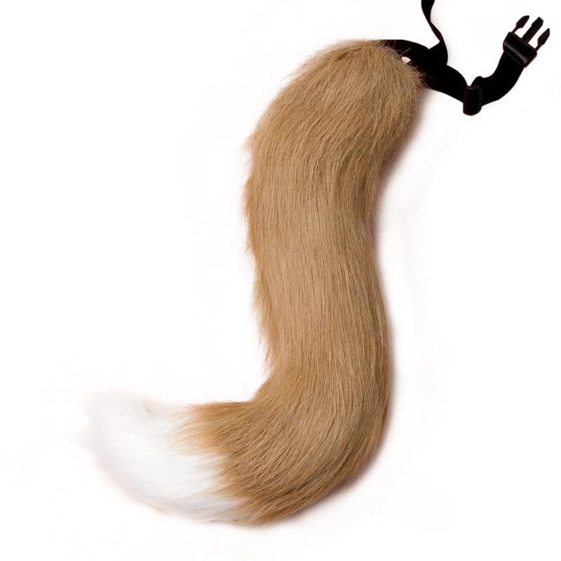 Customized Artificial Fox Tail Handmade Plush Fox Tail Flexible Adjustable Beast Tail Accessories