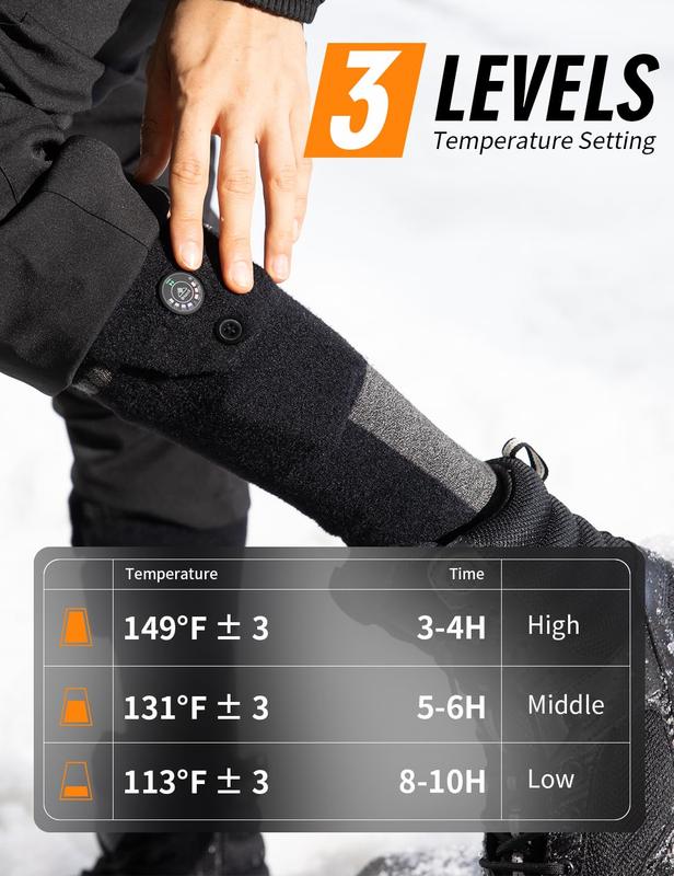 Electric Heated Socks with APP Control and 7.4V 3000mAh Battery for Men Women, Rechargeable Heating Socks Foot Warmer