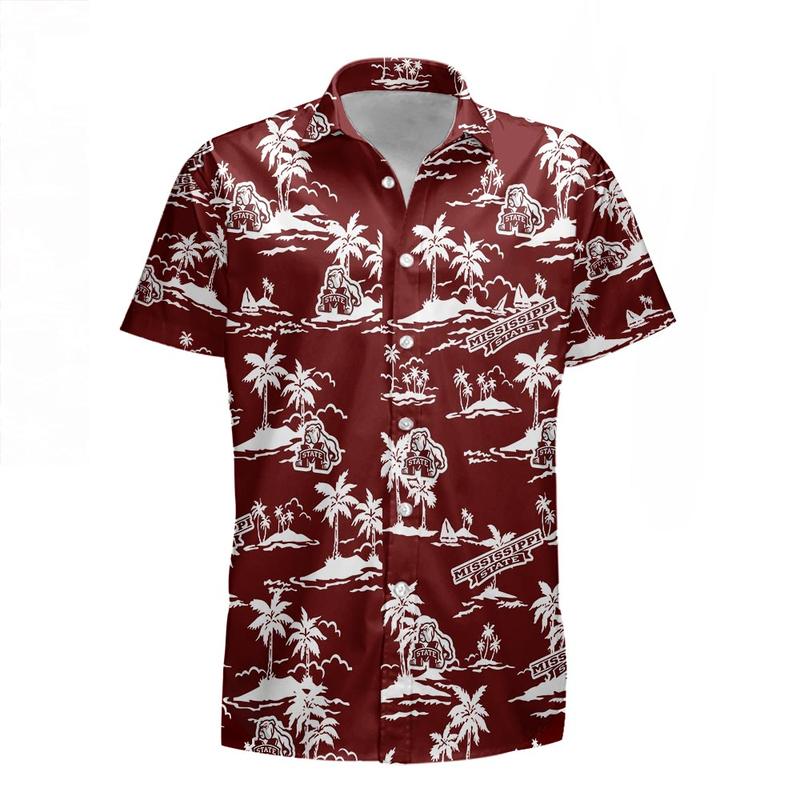 Mississippi State Bulldogs Hawaiian Clothing Tropical Pattern Coconut Tree