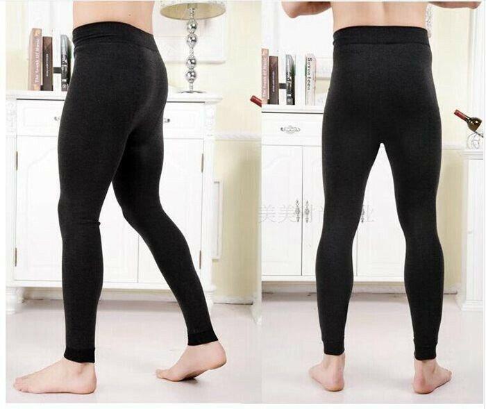 Winter Mens Fleece Lined Elastic Warm Thermal Long Johns Legging Underwear Pants