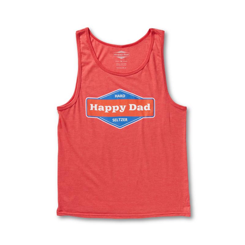 Happy Dad Front Logo Tank Top (Red)