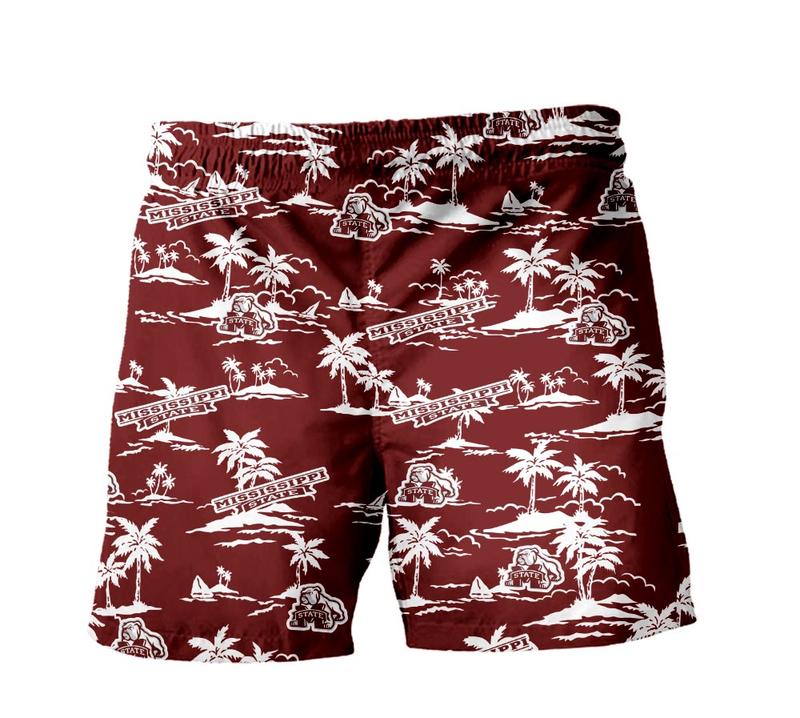 Mississippi State Bulldogs Hawaiian Clothing Tropical Pattern Coconut Tree