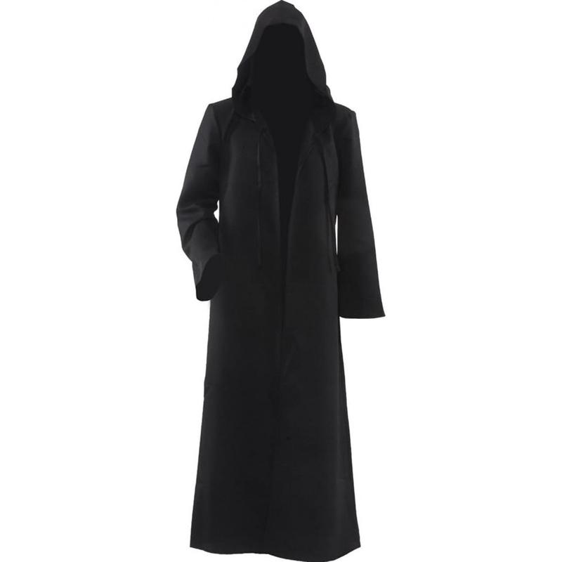 Mens Tunic Hooded Robe Halloween Cosplay Costume Robe Clo Cape