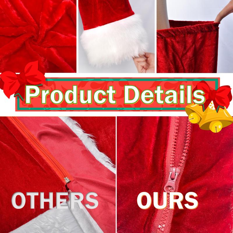 Santa Claus Costumes Santa Suit With Beards Hat Boots Christmas Santa Outfit Set for Men Adults for Party Xmas Holiday