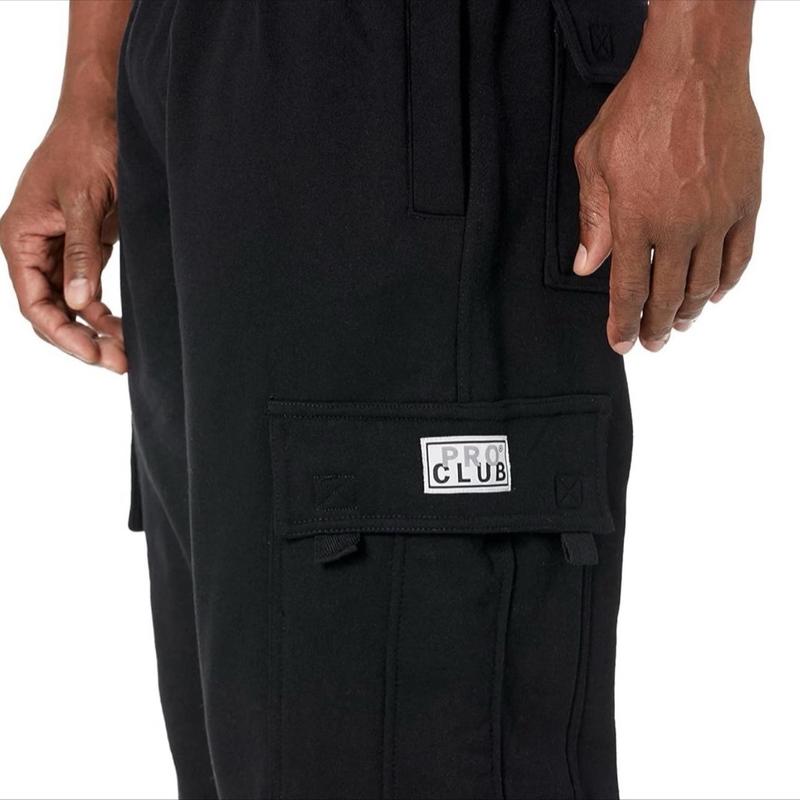 PROCLUB Men's Heavyweight Fleece Cargo Pants Pro Club Cargo Pants