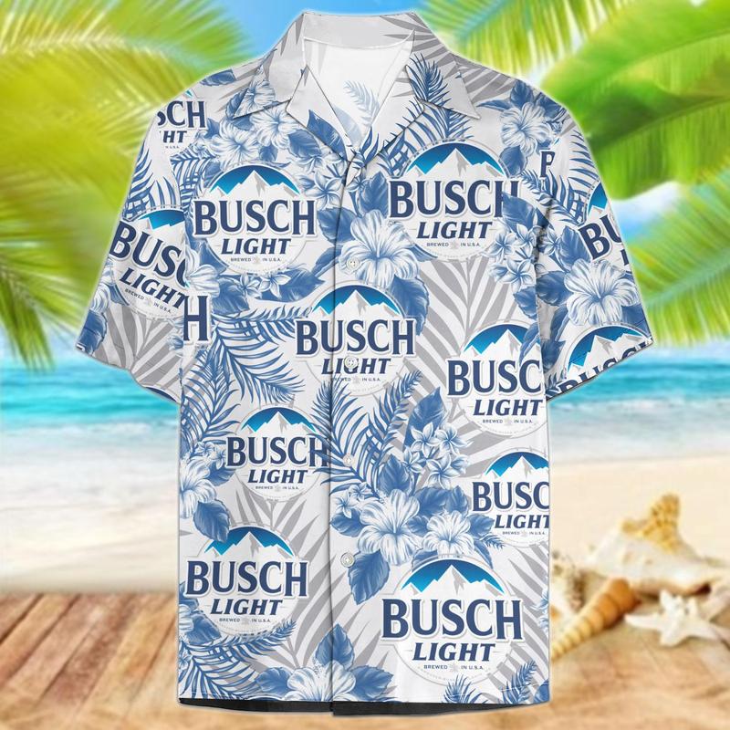 Busch Light Tropical Aloha Hawaiian Shirt For Men And Women, Summer Hawaiian shirt, Light Beer Unisex Hawaiian Shirt, Busch Latte Beer Button Up Shirt