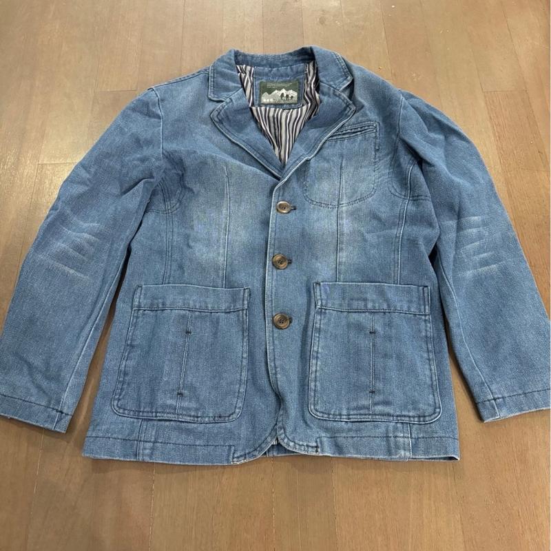 Slim Fit Men's Denim Blazer Jacket for Spring and Autumn - Overalls, Menswear