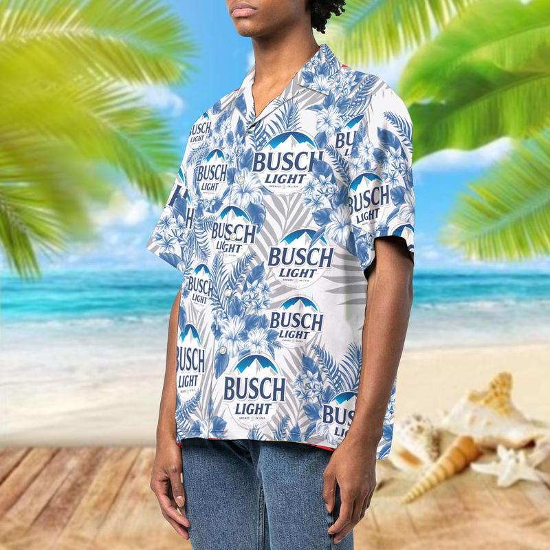 Busch Light Tropical Aloha Hawaiian Shirt For Men And Women, Summer Hawaiian shirt, Light Beer Unisex Hawaiian Shirt, Busch Latte Beer Button Up Shirt