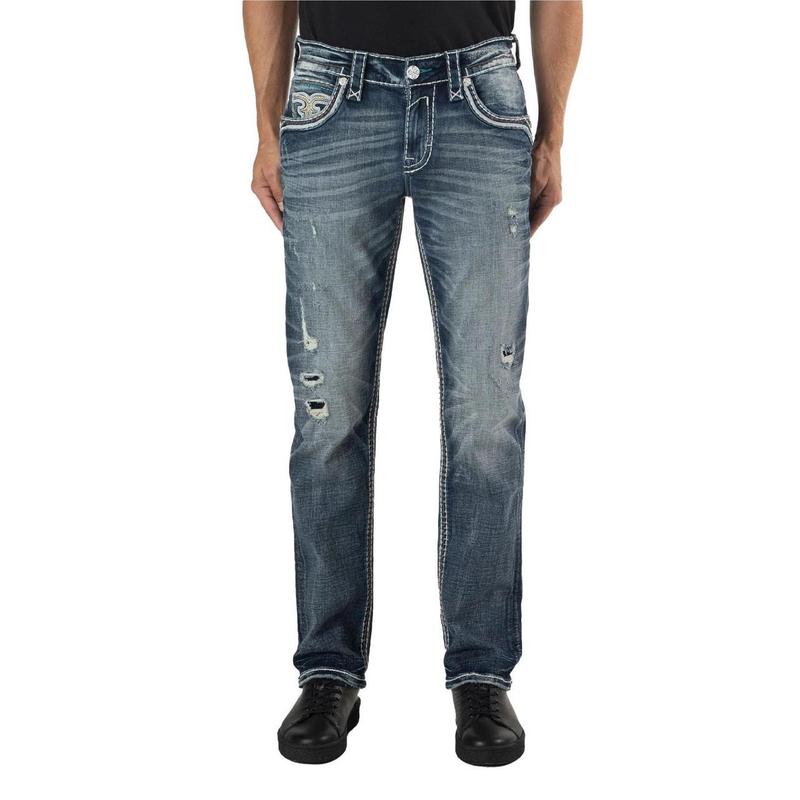 Rock Revival Men's Brexton J203 Straight Denim Jeans