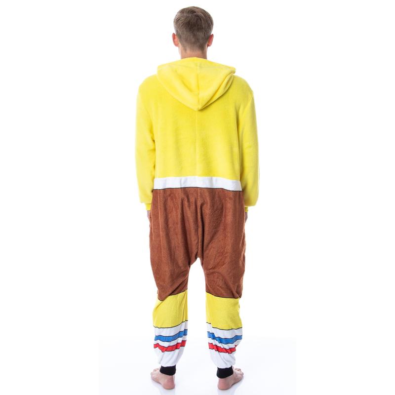 Nickelodeon Mens' SpongeBob SquarePants Character Union Suit Costume Sleep Pajama