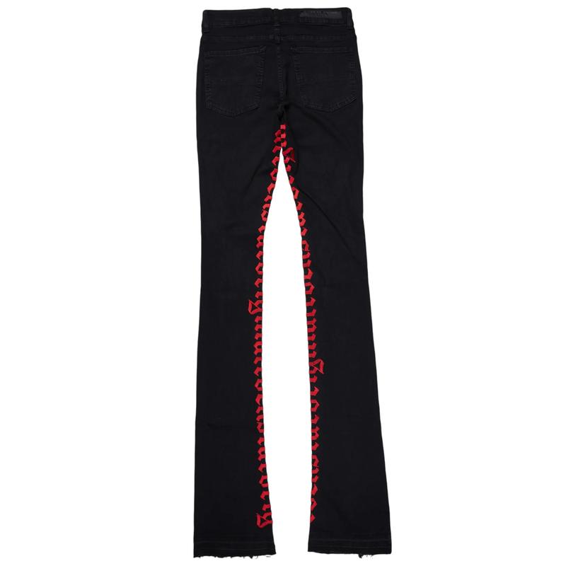 Colette Black Super Stacked Flare Jean