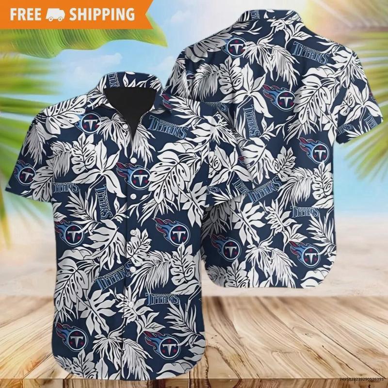 Tennessee Team Titans Hawaiian Shirt, N F L Football Team, Beach shirt